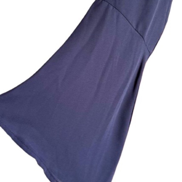 JUICY COUTURE Blue Bell Sleeve Rhinestone Asymmetric Shark-Bite Hem Top Medium - Picture 5 of 7